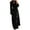 Black, variant on Brilliant Winter Dresses for Women Fall and Winter New Solid Round Neck Long Sleeve Split Loose Maxi Dress for Women Purple XL