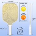 thumbnail image 4 of Pickleball Paddles Set Of 2, Fiberglass Surface, Adventure Map Print, 4 Balls & Bag, 4 of 5