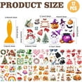thumbnail image 2 of 12 Sheets All Holiday Rub On Transfer Stickers with Scraper Christmas Winter Stickers for Bookstore Study Room Nursery School Window Decoration 5.5x5.5, 2 of 8