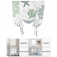thumbnail image 6 of Sage Green Coastal Tie Up Curtains for Window, Thermal Insulated Balloon Shade Adjustable Rod Pocket Curtains Valance Panels for Kitchen Bathroom Cafe 42 x 63 Ocean Coral Starfish Shell Seahorse, 6 of 6