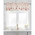 thumbnail image 2 of Red Pink Love Heart Valentine's Day Linen Curtain Valance for Bedroom/Bathroom/Kitchen/Office/Living/Dining Room Window,Farmhouse Rod Pocket Topper Decorative Cafe Drapes Panel 42"x18", 2 of 6
