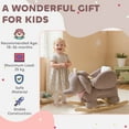 thumbnail image 6 of Qaba Baby Rocking Horse with Seat, Kids Ride On Elephant Rocker with Realistic Sound and Safety Belt for 18 to 36 Months, Brown, 6 of 9