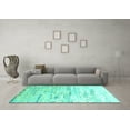thumbnail image 3 of Ahgly Company Indoor Square Abstract Turquoise Blue Contemporary Area Rugs, 6' Square, 3 of 4