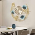 thumbnail image 3 of Wall Clock for Living Room Decor, Decorative Wall Clock, Large Wall Clock(Gold and Blue),  Battery Type: 1*AA Carbon Battery(Not Included), 3 of 10