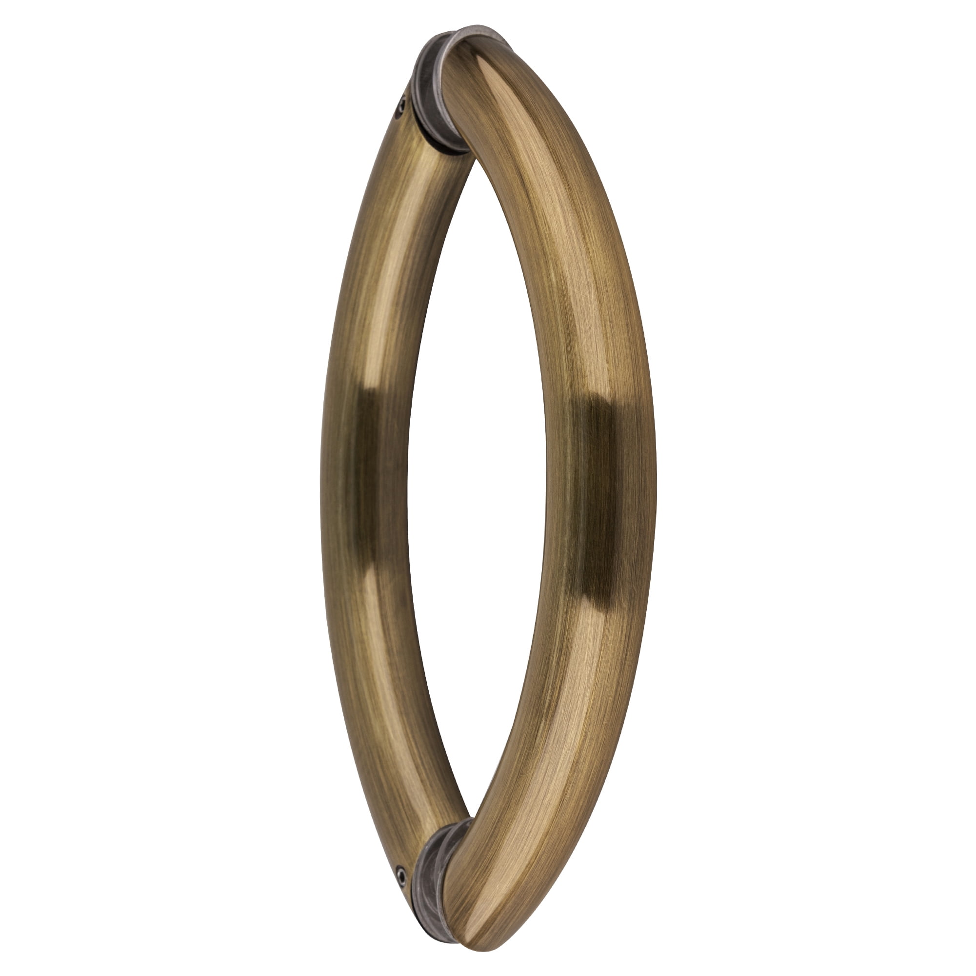 CRL CSH6X6ABR Antique Brass 6" Crescent Style Back-to-Back Pull Handles Without Metal Washers