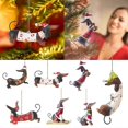 thumbnail image 2 of 7 piezas/set Dachshund decoración de árbol de Navidad perro salchicha regalo perro de dibujos animados colgante D nuevo, 2 of 4