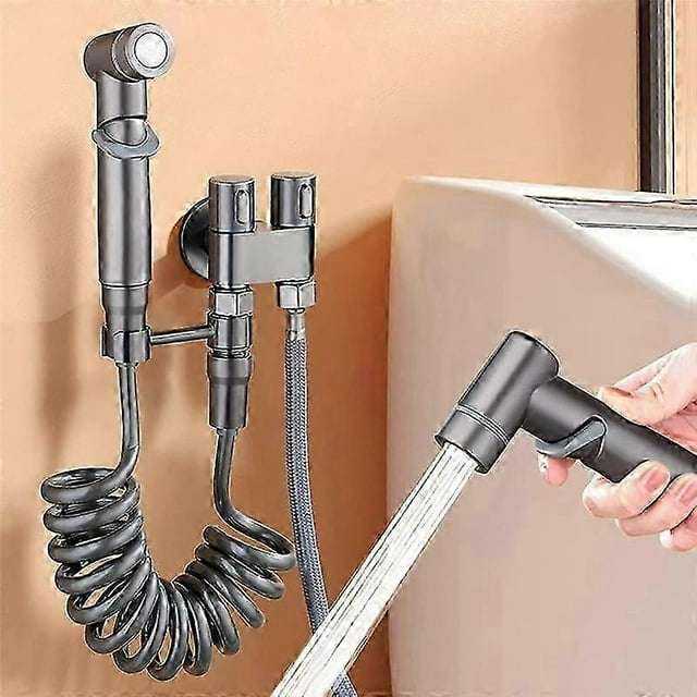 Valve de Contrôle Double 1-en-2-Out Mini Robinet Multi-Fonction Kit de Robinet de Douche pour Bidet et Douche-A DS_Perfect Gift
