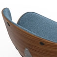 thumbnail image 4 of Pemberly Row 29.3" Modern Wood & Fabric Dining Chair in Denim Blue, 4 of 9