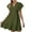 Army Green, variant on gakvbuo Summer Dresses For Women 2024 Vacation Trendy Beach Dresses Womens Dresses Short Sleeve V Neck Drawstring Casual Ruffle A-Line Mini Dress