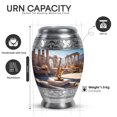 thumbnail image 2 of Yatskia Golden Saxophone Decorative Large Funeral Urns for Human Ashes Adult Brother and Sister, Small Cremation Urn for Adult Ashes, (Monar 10 Inch and 3 Inch), 2 of 8