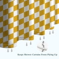 thumbnail image 6 of Yellow and White Checkerboard Pattern Shower Curtain 36"x72" ,Bathroom Decorative Shower Curtains Set with 12 Hooks,Modern Waterproof Washable Shower Curtain, 6 of 6