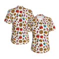 thumbnail image 3 of Yiaed Hot Dog Pizza Print Women's T Shirt V-Neck Short Sleeve Shirt Casual Breathable Tee Summer Tops-X-Large, 3 of 5