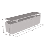 Eva-KBL Fireplace TV Stand for TVs up to 80, Modern High Gloss 71 Entertainment Center, Electric Fireplace TV Media Console with Storage Cabinets and LED Lights