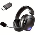 thumbnail image 2 of Wireless Gaming Headset for PS5 PS4 PC Switch Mobile, Noise Cancelling Mic, USB-C & 3.5mm Wired Mode, Over Ear Gamer Headphones Black, 2 of 10