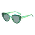 thumbnail image 2 of Gafas de sol de gato Yinane Retro Vintage Verde anteojos ojo de gato, 2 of 8