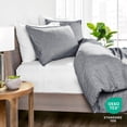thumbnail image 4 of Bare Home Luxury Duvet Cover and Sham Set - Premium 1800 Collection - Ultra-Soft - Twin/Twin-XL, Heather Charcoal, 2-Pieces, 4 of 7