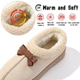 thumbnail image 3 of Knivor Cozy Bootie Slippers for Women with Cute Bow Fuzzy Slippers Slip On Warm Furry Ankle Bootie Slippers Anti-Slip Sole for Indoor Outdoor House Shoes, 3 of 9