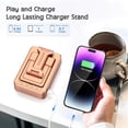 thumbnail image 3 of Gifts for Men Women Foldable Cellphone Stand with Bluetooth Speaker and Charging Function Birthday Gift Idea for Mom Dad Cool Gadget Tech Gifts-Rose Gold, 3 of 4
