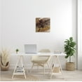 thumbnail image 2 of Mellow Brown Flowers Abstract Tan Muddy Earth Tones Botanical & Floral Gallery-Wrapped Canvas Print Wall Art, 17x17, 2 of 6