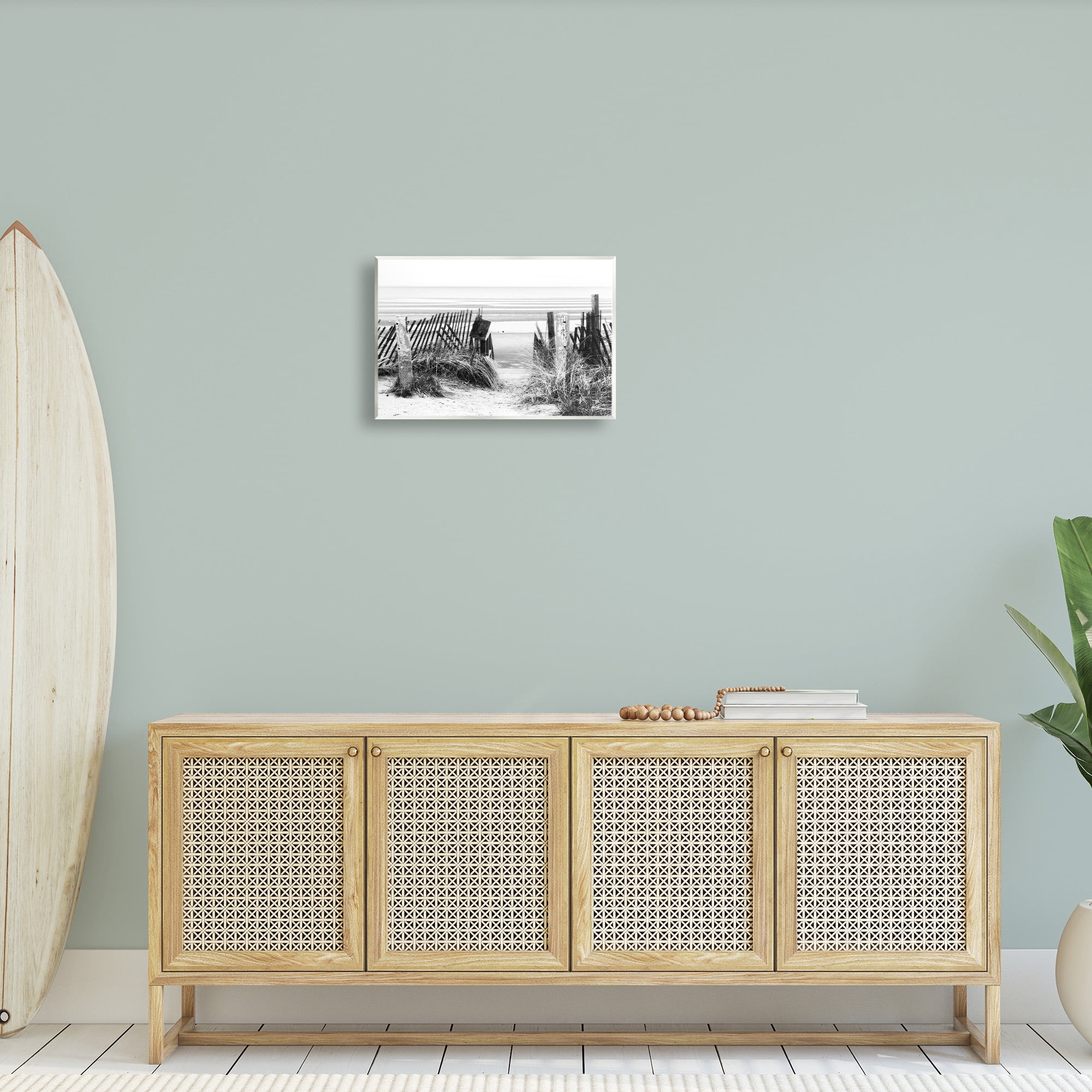 Stupell Industries Fenced Beach Path Landscape Photography Unframed Art Print Wall Art, 19 x 13