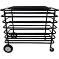 thumbnail image 4 of Champion Sports Ultimate Lockable Ball Locker – Heavy Duty Powder Coated Steel Ball Locker with Swivel Caster and Rear Wheels – Hinged Lid - Holds Up to 30 Balls – Black, 4 of 7
