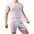 thumbnail image 2 of Mens Tank Top Beach Casual Pullover Perspective Breathable Sleeveless Wide Shoulder Vest, 2 of 7