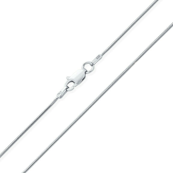 Bling Jewelry Womens 1.5MM Sterling Silver Snake Chain Necklace for Men