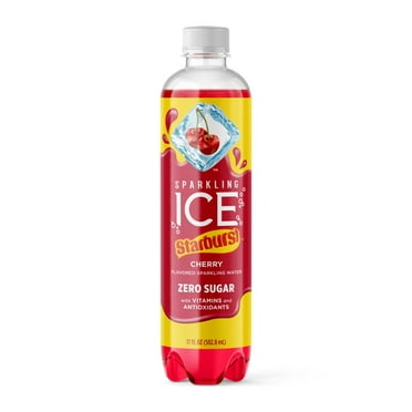 Pack of 3 Sparkling Ice Starburst Cherry Flavored Sparkling Water, 17 fl oz (packaging may vary)