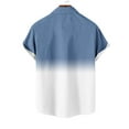 thumbnail image 6 of S-5X Mens Big & Tall Shirts with Pocket Plus Size Short Sleeve Tshirts Shirt Button-Down Collared Gradient Printed Hawaiian Beach Tees Tops, 6 of 6