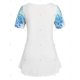 thumbnail image 2 of Camiseta Ombre Floral Tamaño Plus Rosegal Camisetas tallas grandes, 2 of 5