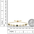 thumbnail image 3 of Gem Stone King 18K Yellow Gold Plated Silver Lab Grown Diamond Tennis Bracelet for Women Mystic Topaz Moissanite (2.66 Cttw, Fully Adjustable up to 9 inch), 3 of 3