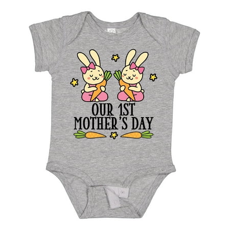

Inktastic First Mothers Day Girl Twins Gift Baby Girl Bodysuit
