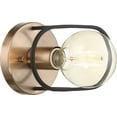 thumbnail image 3 of Nuvo 60w G25 Chassis Wall 1-Light 120v Copper Brushed Brass Matte Black finish, 3 of 10
