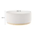 thumbnail image 6 of Ottoman Accent Chair, White, Velvet, French Living Lounge Cafe Lobby Hospitality Restaurant, Modern Contemporary Boutique HB36604, 6 of 7