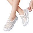 thumbnail image 4 of Willtoo Women's Mesh Slip On Walking Shoes, Lightweight Breathable Sneakers, Wide Toe Casual Loafers, Non Slip Comfortable Summer Shoes, 4 of 5