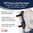 thumbnail image 3 of Soporte lumbar torácico OPTP: soporte completo para la espalda y la zona lumbar para una mejor postura al sentarse, soporte para la parte superior e inferior de la espalda en sillas y cojín para el re, 3 of 5