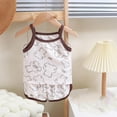 thumbnail image 2 of ZACPNCV Toddler Girl Summer Sets 2 Piece Spaghetti Strap Tank Top and Shorts Sets Camisole Sets Kids Clothing Outfits Brown 9-10 Years, 2 of 3