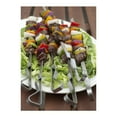thumbnail image 6 of Mtoye Steven Raichlen Stainless Kabob Rack with Flat Skewers (4-Pack) Bundle, 6 of 6