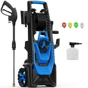 Electric Pressure Washer, 4800 PSI 3.0 GPM Power Washer with Foam Cannon, High Pressure Cleaning Machine with 35 FT Power Cord and 20 FT Hose, Hose Reel, 4 Connect Nozzles for Car/Patio/Fences