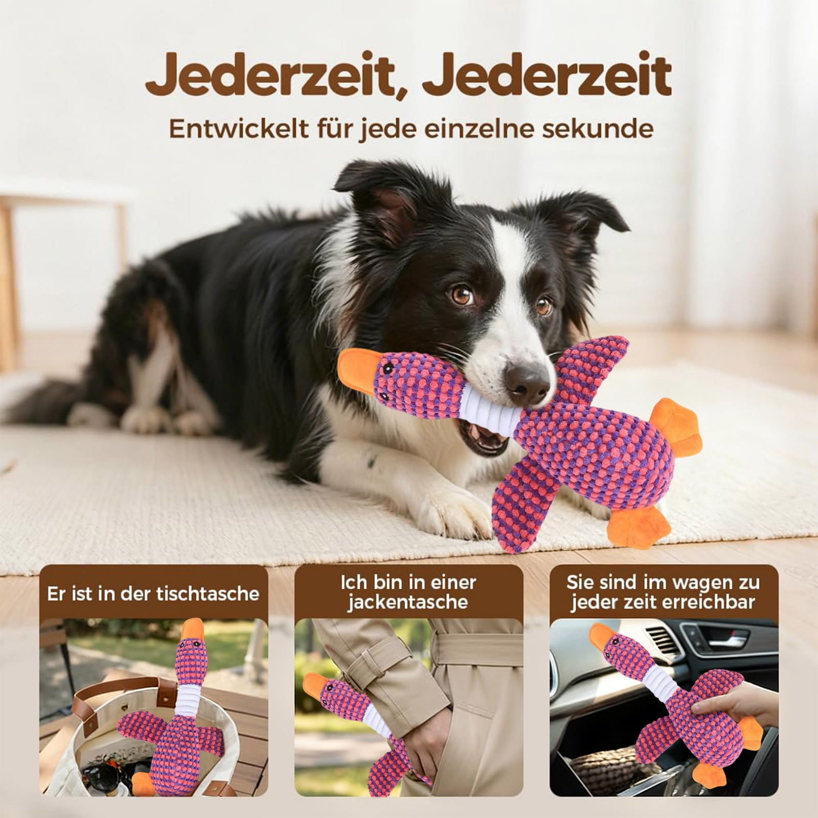 3 Set of Indestructible Dog Toy Cuddly Toy Dog Toy For Dogs Puppy Toy Dog Toy Cuddly Toy With Squeaker