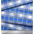 thumbnail image 2 of Soimoi Satin Silk Fabric Gingham Check Decor Fabric Printed Yard 42 Inch Wide, 2 of 3