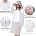 thumbnail image 2 of Rain Ponchos for Adults Reusable, 2 Pcs Raincoats Emergency for Women Men with Hood and Drawstring, 2 of 8