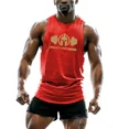 thumbnail image 3 of Chaleco de hombre para entrenamiento físico, correr, transpirable, cómodo, suelto, para movimiento, para las cuatro estaciones, estampado simple, para uso exterior e interior, 3 of 5