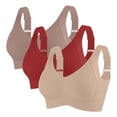 thumbnail image 4 of Tauxra Sports Bras for Women,Casual Wireless Everyday Bra with Lightweight Support,3 Pcs Women's Sports Bra, 4 of 5