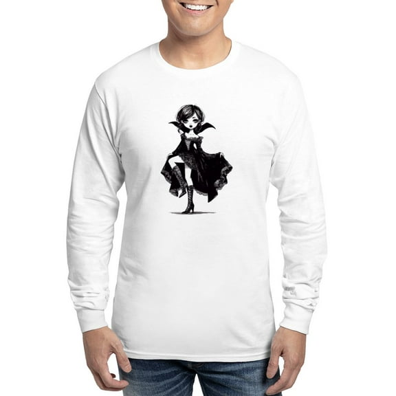 CafePress - Vampire Girl Long Sleeve T Shirt - Unisex Cotton Long Sleeve T-Shirt