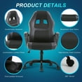 thumbnail image 5 of YRLLENSDAN Office Gaming Chairs Ergonomic Office Chair w/ Lumbar Support Armrest PU Leather Adjustable Height Computer Gaming Chair Gaming Desk Chair Gaming Computer Chairs for Adults, Black, 5 of 7