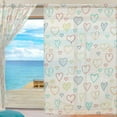 thumbnail image 3 of Splicing Pattern Cute Hearts Valentine's Day Semi Sheer Curtains Window Voile Drapes Panels Treatment-55X78in for Living Room Bedroom Kids Room, 3 of 4