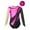 Hot Pink, variant on Alvivi Kids Girls Gymnastics Leotard Shiny Rhinestone Long Sleeve Ballet Dance Bodysuit with Hair Band Purple&Black 12