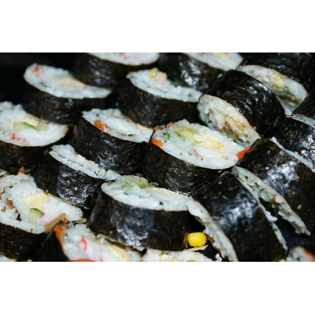LAMINATED POSTER Sushi Food Japanese Seafood Rice Fish Restaurant Poster Print 24 x
