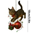 thumbnail image 3 of Cute Cat Christmas Tree Ornament,3.9" Festive Feline Fun for Your Tree,2025 New Year Gifts for Pet Lovers,Warm Cats Ornament Hanging Decor Indoor Outdoor,1PCS(F), 3 of 3